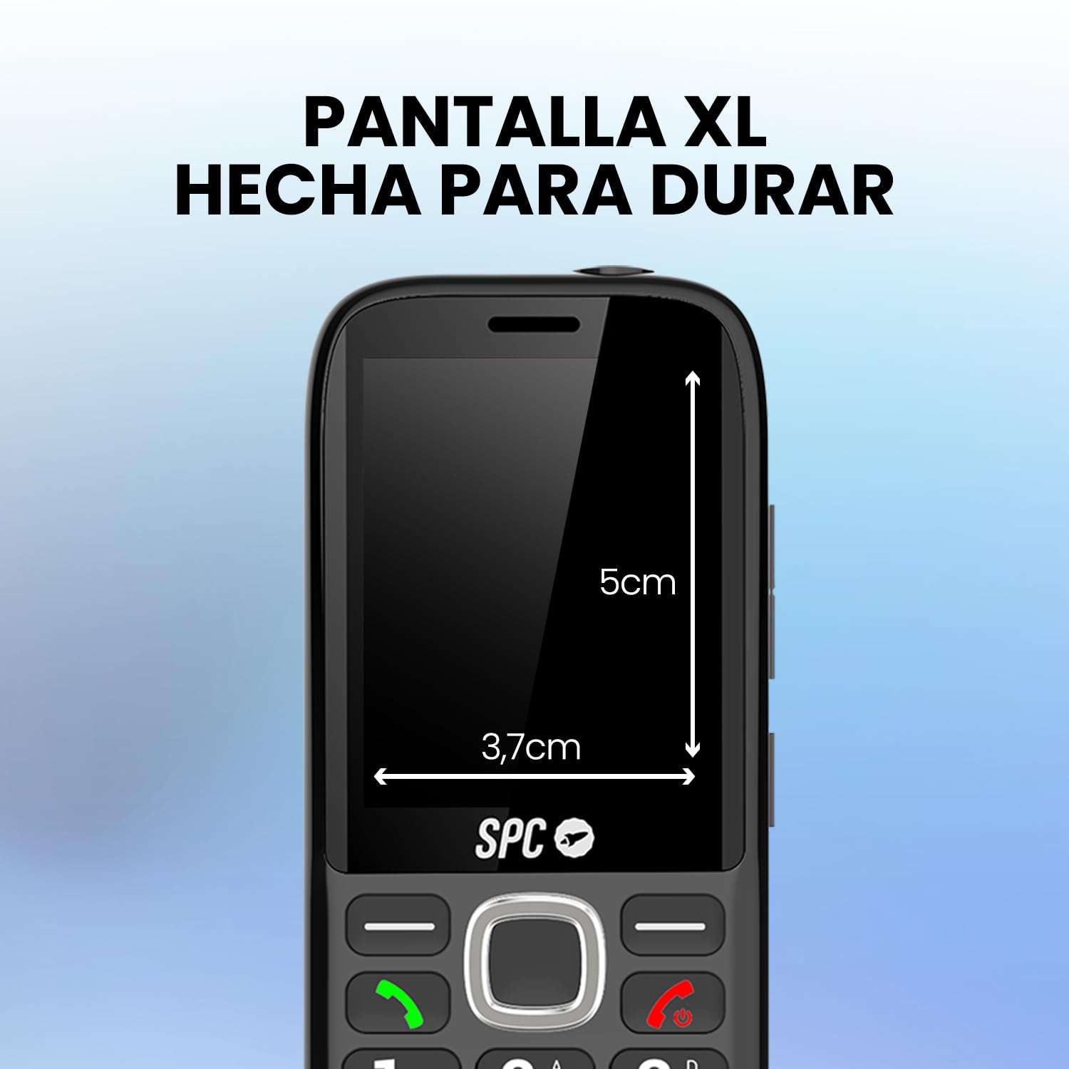 SPC Fortune 2 MAX - Teléfono móvil para Mayores, 4G y Base de Carga | Pantalla 2,4" antirrayaduras, Teclas Grandes, Timbre 104dB, Botón SOS, ICE y Configuración Remota