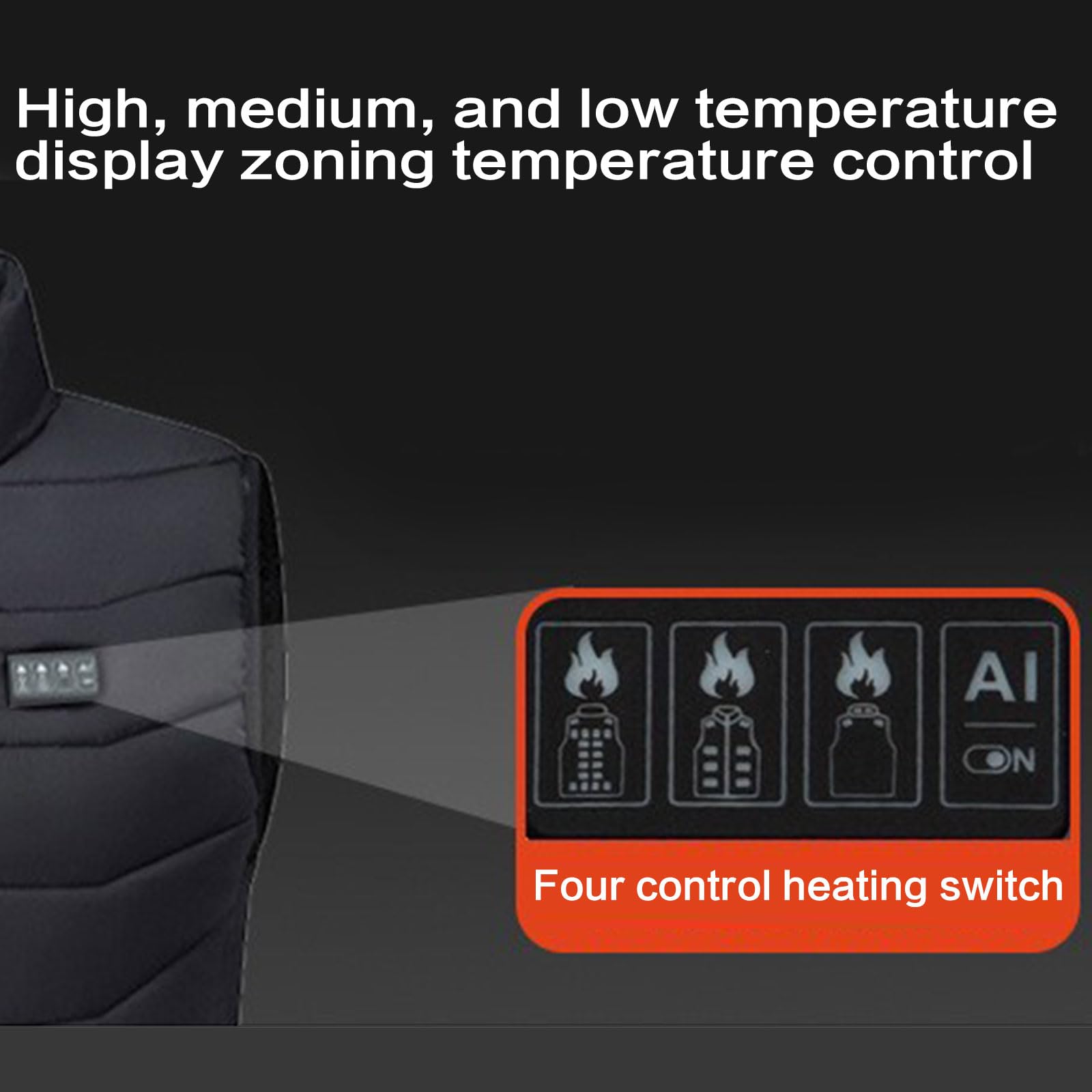 Chaleco Calentado Con Alimentación USB Con 4 Zonas De Control 28 Áreas Calor Poliéster Abrigo Invierno Para Actividades Aire Libre Calefactor Transpirable