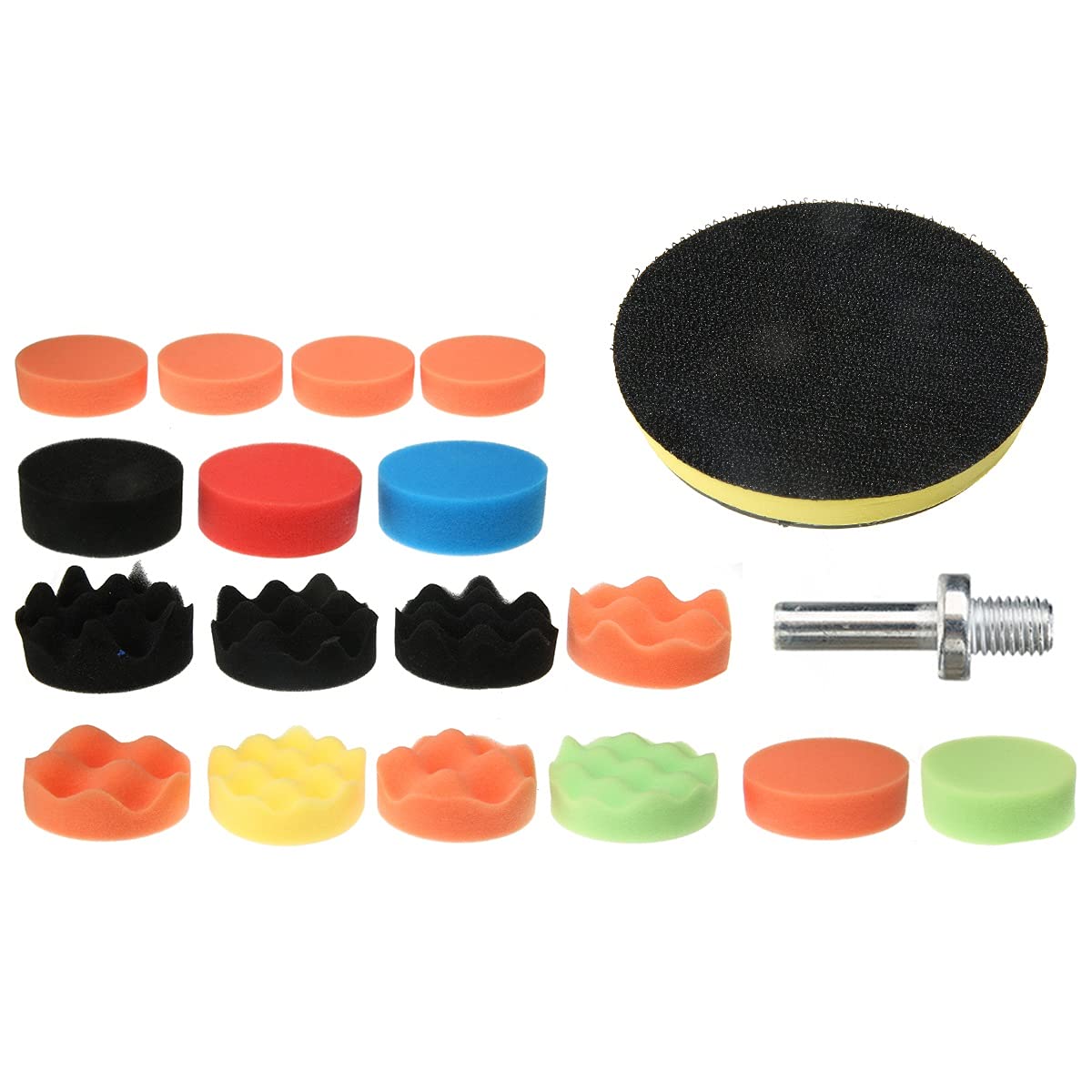 Pad polerski 18 sztuk 3 '' Polering Gąbka Polerowanie Wiertło Wiertło Polerowanie Zestaw do polerowania do polerki samochodowej Pad + Koło polerskie