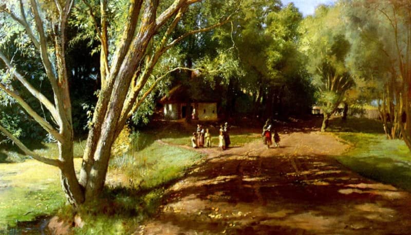 Toile Après-midi d'été de Makovsky impression haute définition