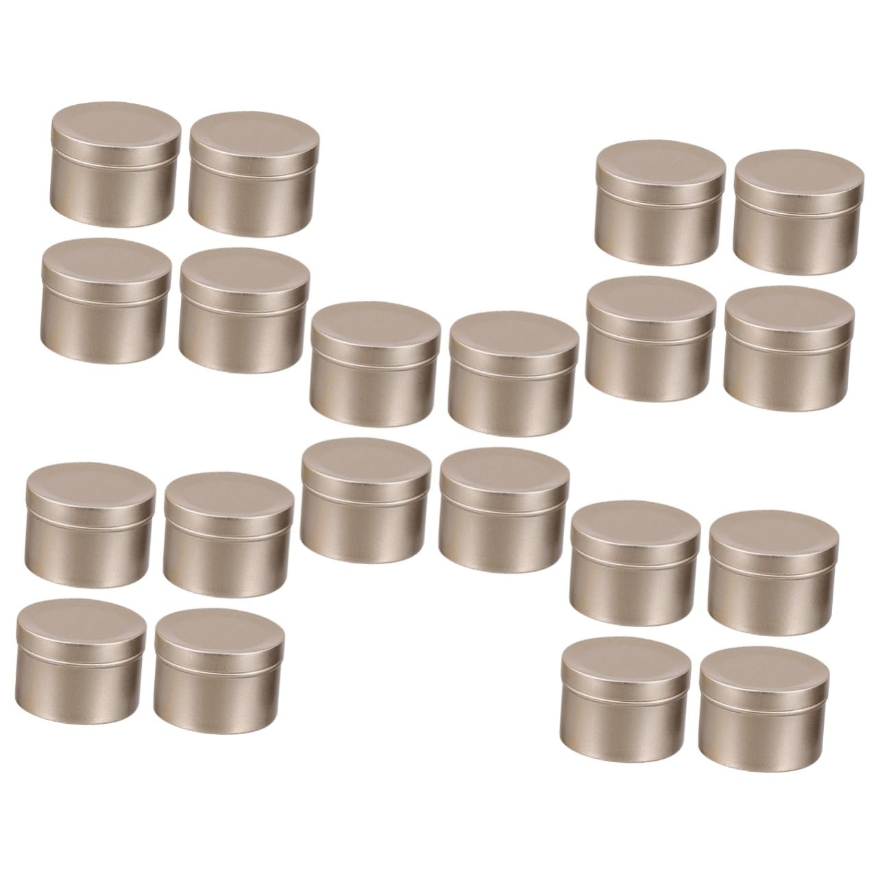 SHINEOFI 20pezzi Barattoli Per Candele Alluminio Contenitori Per Creazione Candele Fai Da Te Perfetti Per Atmosfere Natalizie e Cerimonie Satinato