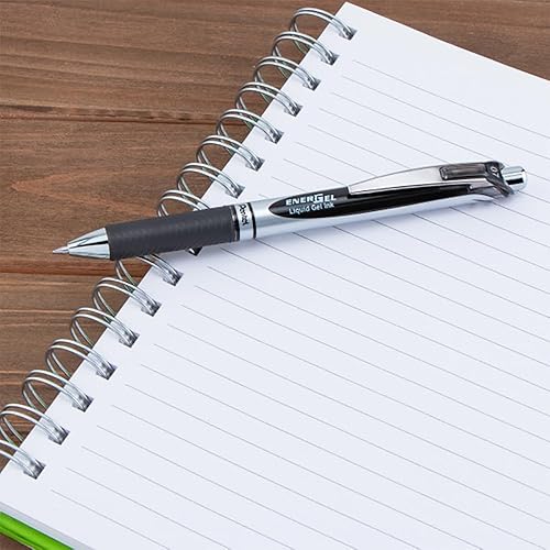Miniatura 8 de Pentel EnerGel RTX Bolígrafo de gel líquido retráctil, (0.028 in) línea media, tinta verde bosque, paquete de 3