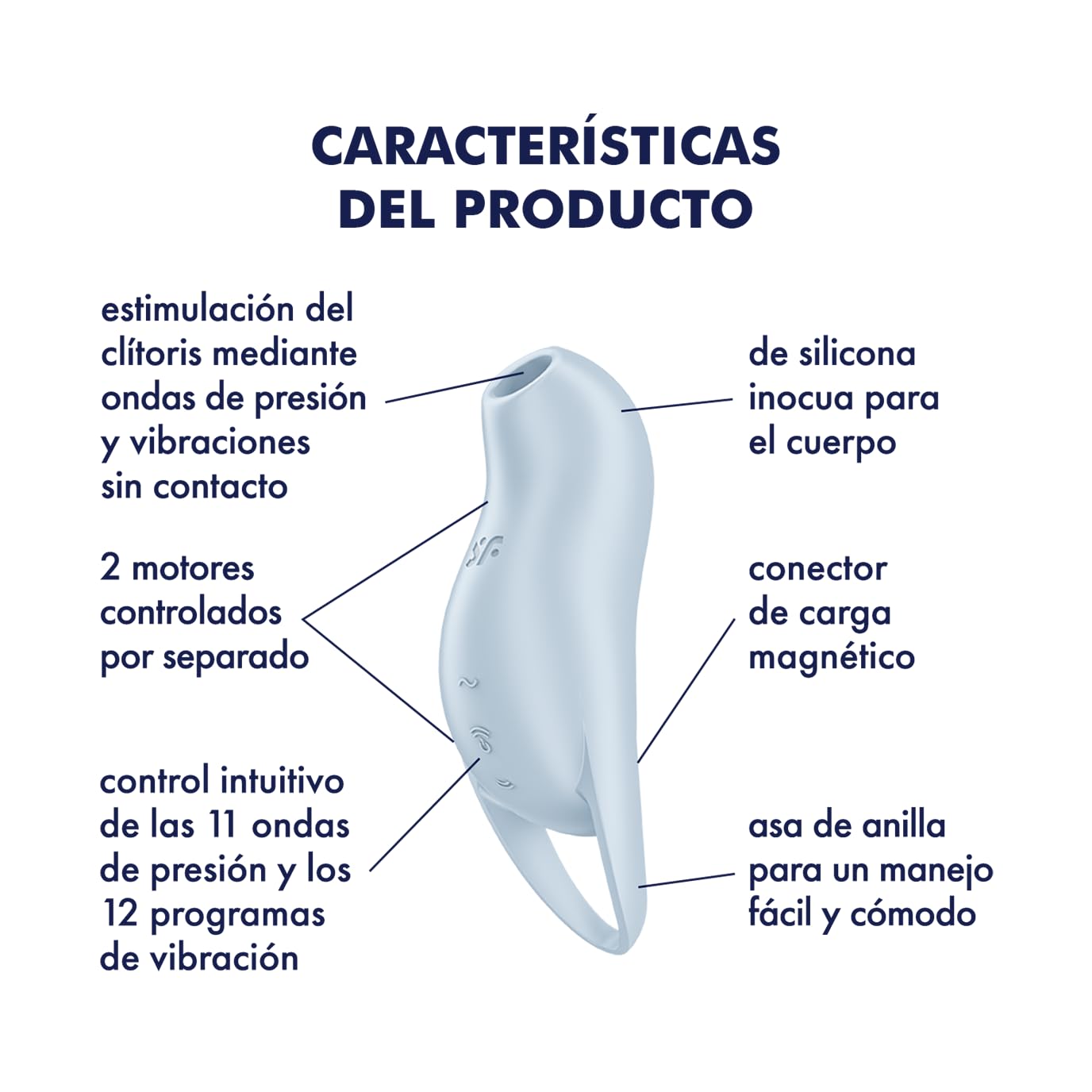 Satisfyer Pocket Pro 1 Vibradorador Mujer Juguetes eróticos | 11 intensidades de Ondas de Presión y 12 Vibración | Juguetes sexuales resistente al Agua (IPX7) | Silicona respetuosa con la Piel