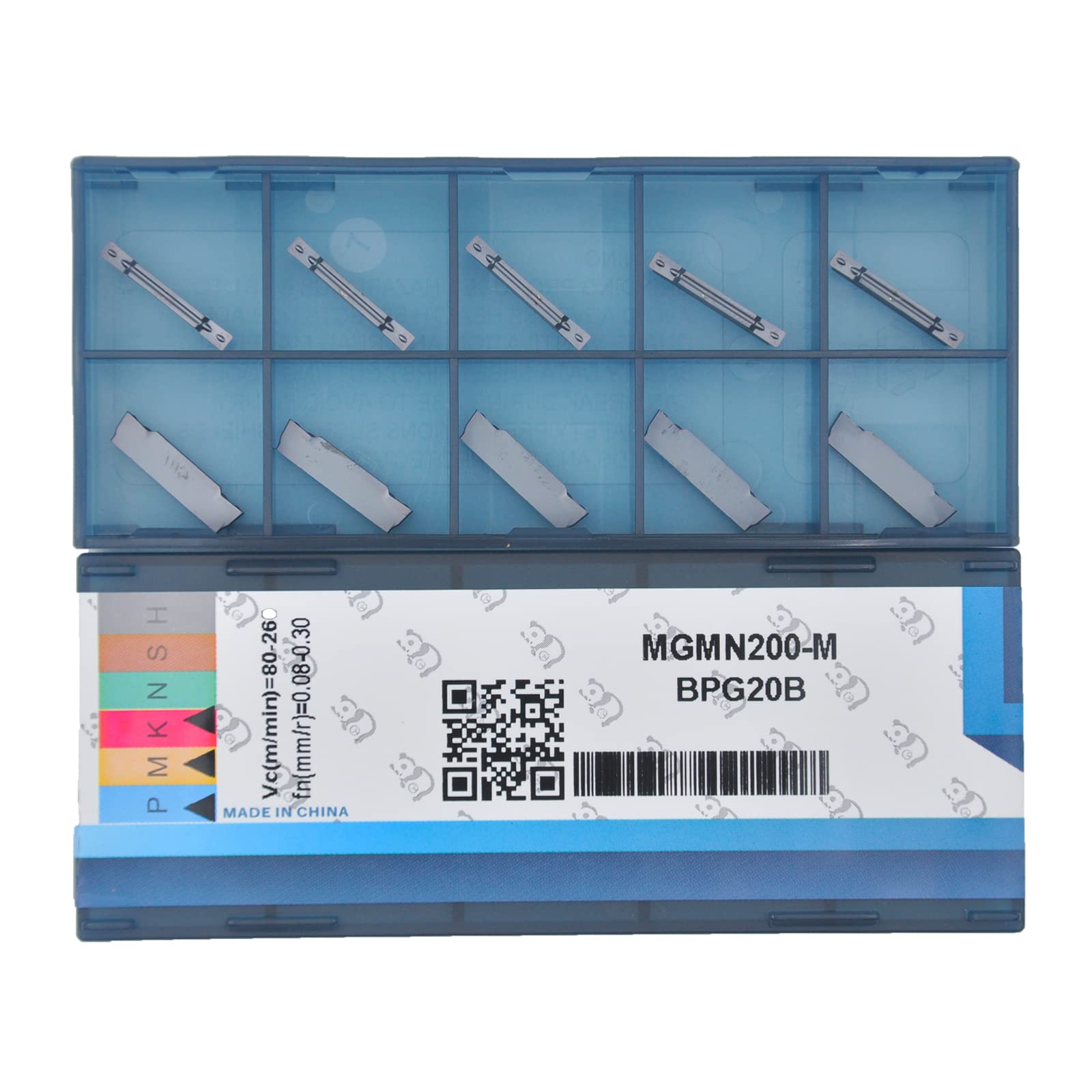 MGMN200-M Acero indexable Corte de ranurado CNC Torno CNC Herramienta MGEHR Insertos de carburo de corte de ranura,10 piezas