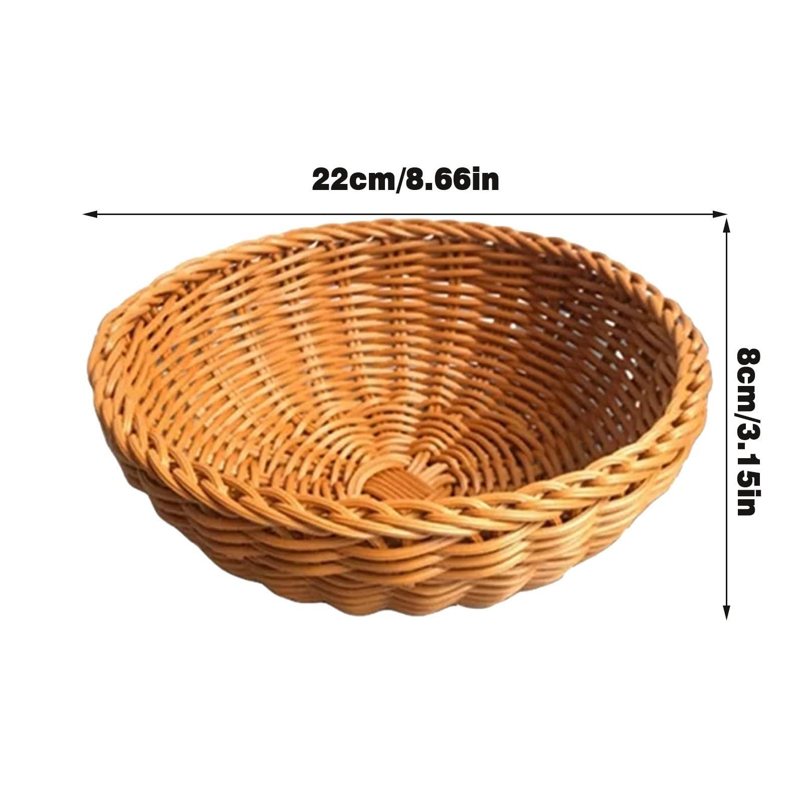 Décoration Table Veemoon 3 Pièces Panier De Rangement Oval Rotin