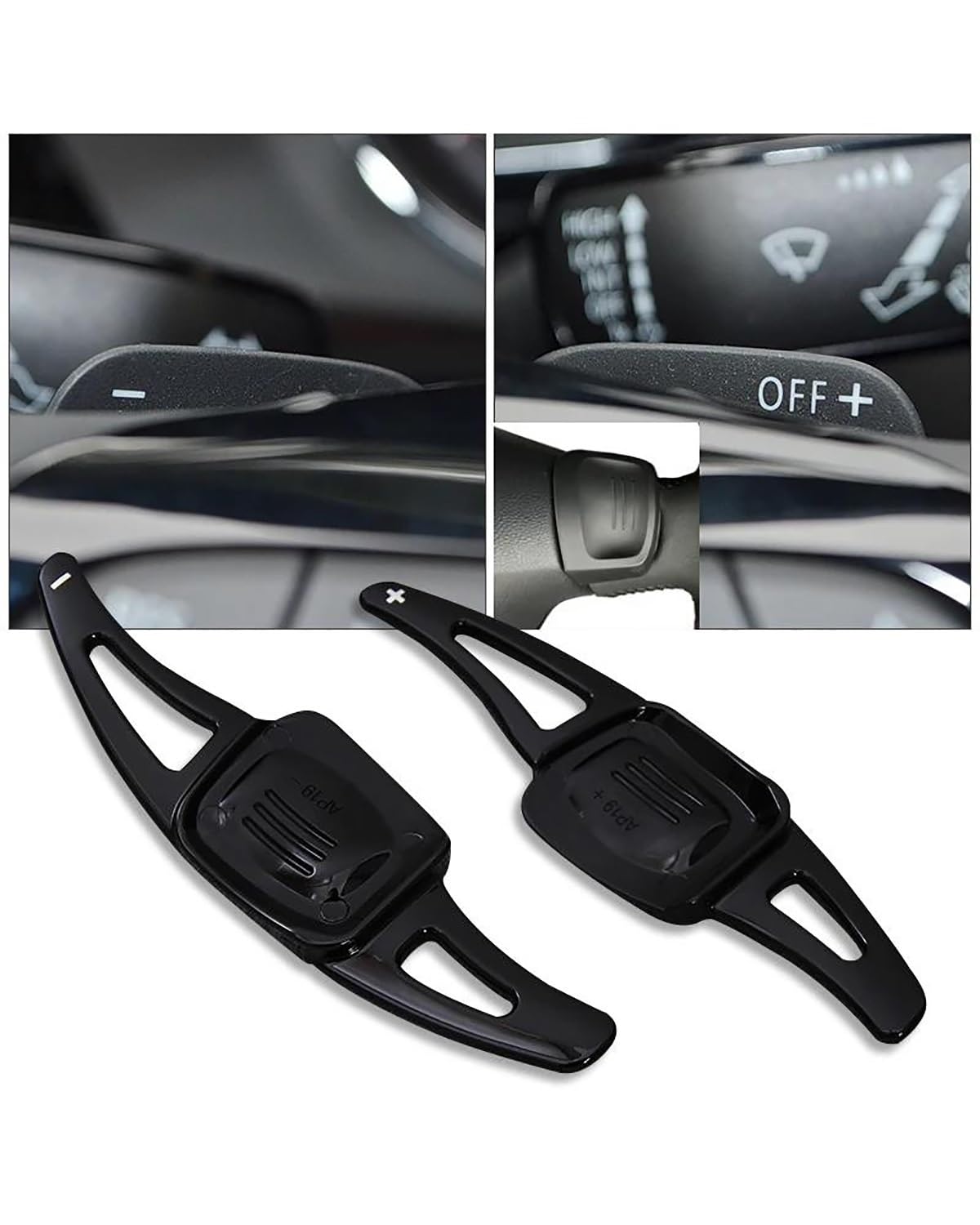 Paletta Volante Prolunga Per Golf 8 Per MK8 R Per GTI R Per Line Per Passat Per Atlas Per CC Accessori ABS Estensione Del Cambio Al Volante Dell'auto volante Estensione cambio(Carbon black)