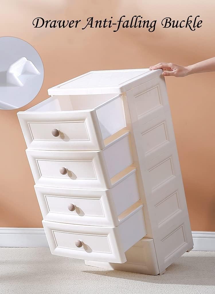 Organizator pojemników do przechowywania wąska szafka nocna z 4 warstwami szuflady kuchennej szafka do przechowywania morelowa pomarańczowa