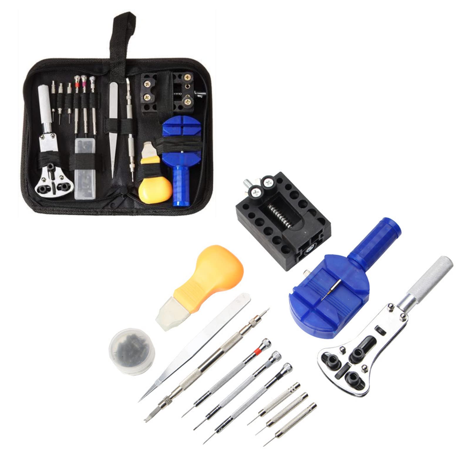 Beauenty13-Piece set Watch Repair Tool Watch Repair Kit Tool Set Watch Strap Remover Base