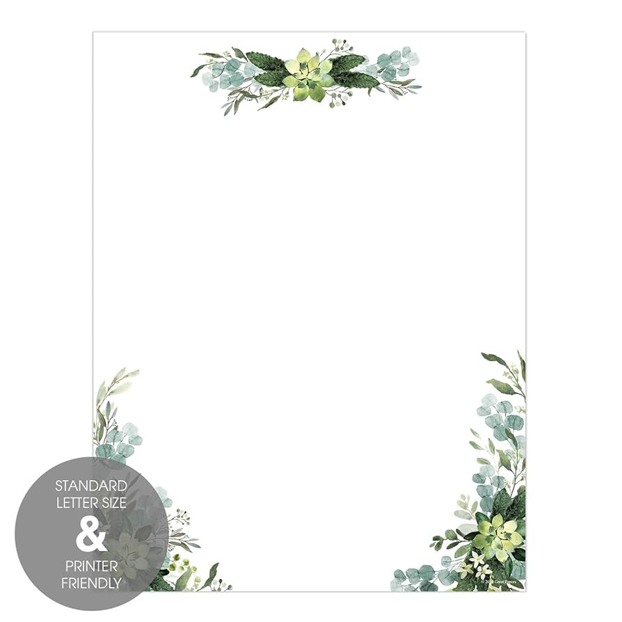 Amazon.com : Great Papers! Lush Greenery Letterhead / 80