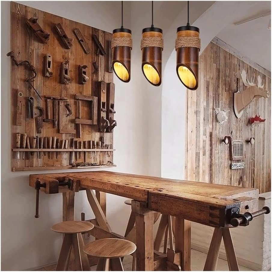 Lámpara de araña retro con tubos decorativos de granja 5