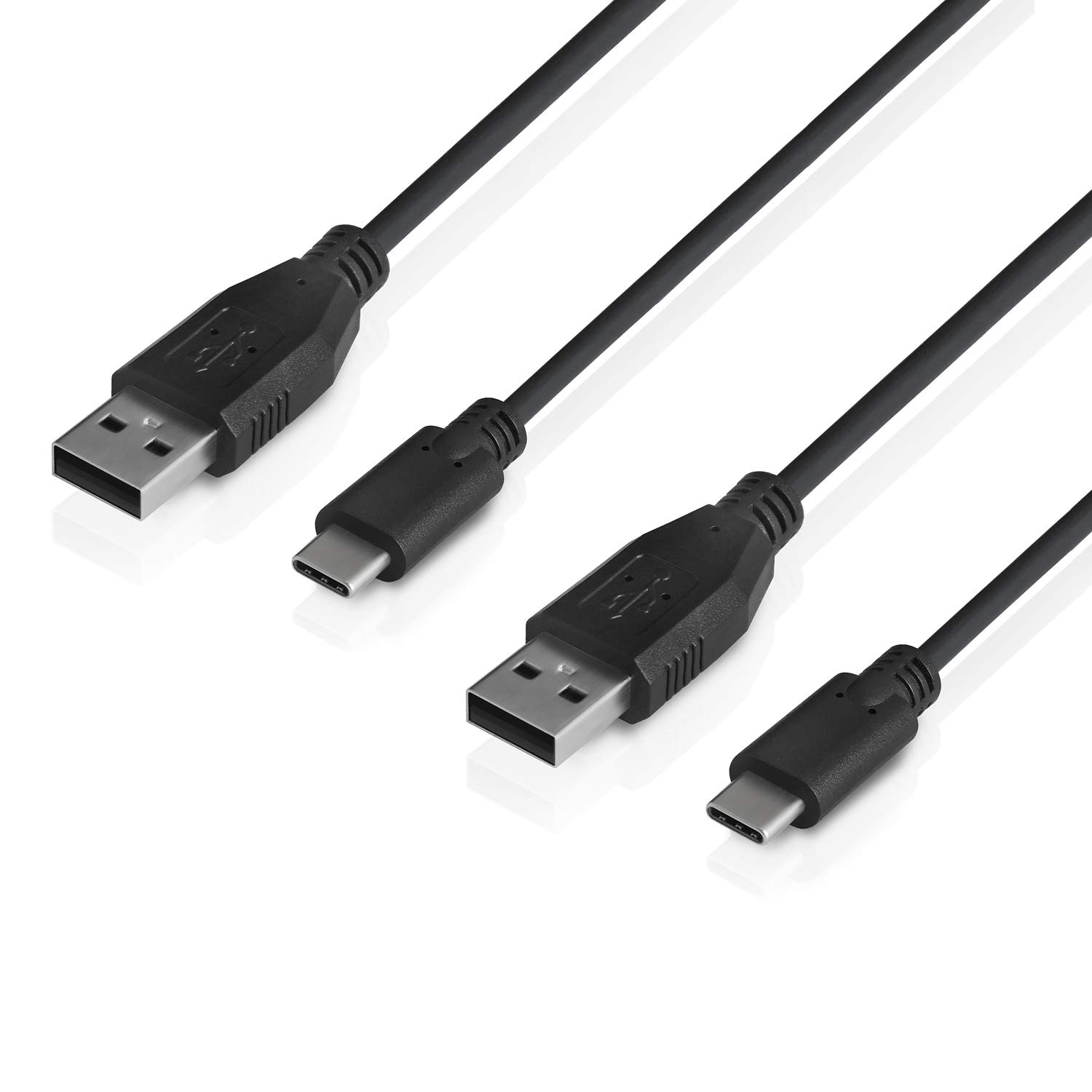 Wicked Chili Zestaw 2 kabli do ładowania PS5-3 m, przedłużacz USB-C - Kabel do szybkiego ładowania do PlayStation 5 Dualsense, Switch Pro, Xbox Series X, kabel do kontrolera Play & Charge (300 cm)