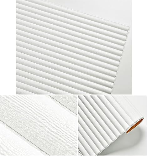 Miniatura 7 de Queenbox Panel de pared autoadhesivo de cilindro sintético de 13.8 x 27.6 pulgadas, papel tapiz moderno de espuma sólida para habitación, cocina,