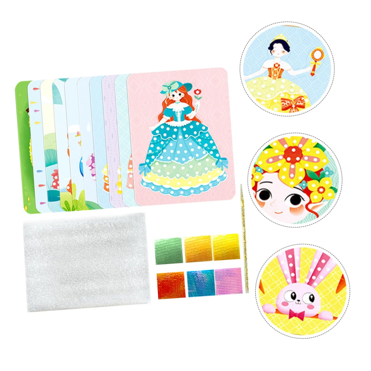 TOYANDONA Juguete de Pintura de Punción DIY para Niños, 2 Juegos