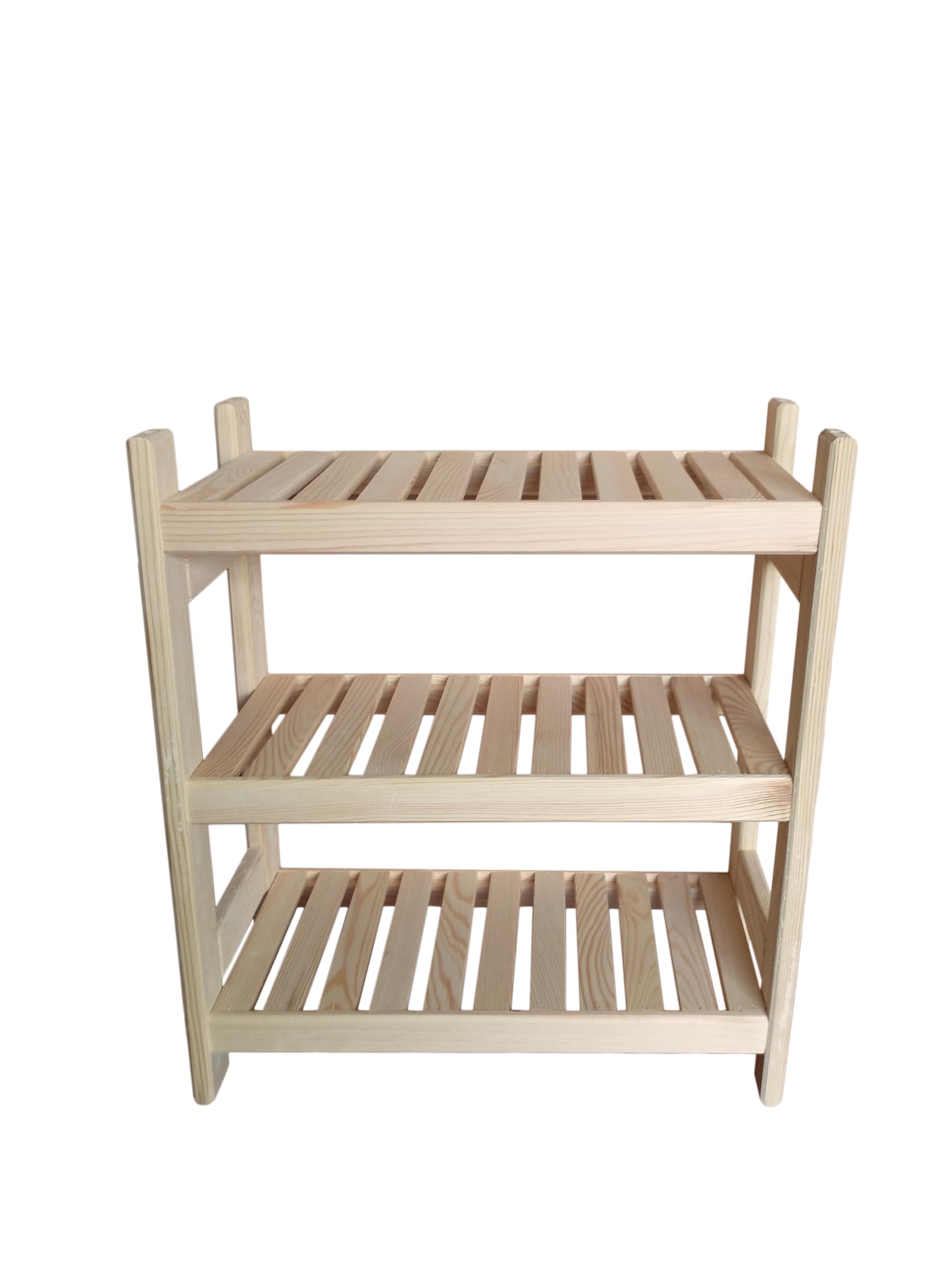 Stolarstwo Wochnik S.C. Holzregal Standregal Modulares Regal Stapelbar Kellerregal Haushaltsregal Kiefer – Kiefer, Breite 43 cm, Länge 50 cm, Höhe 45/60 cm