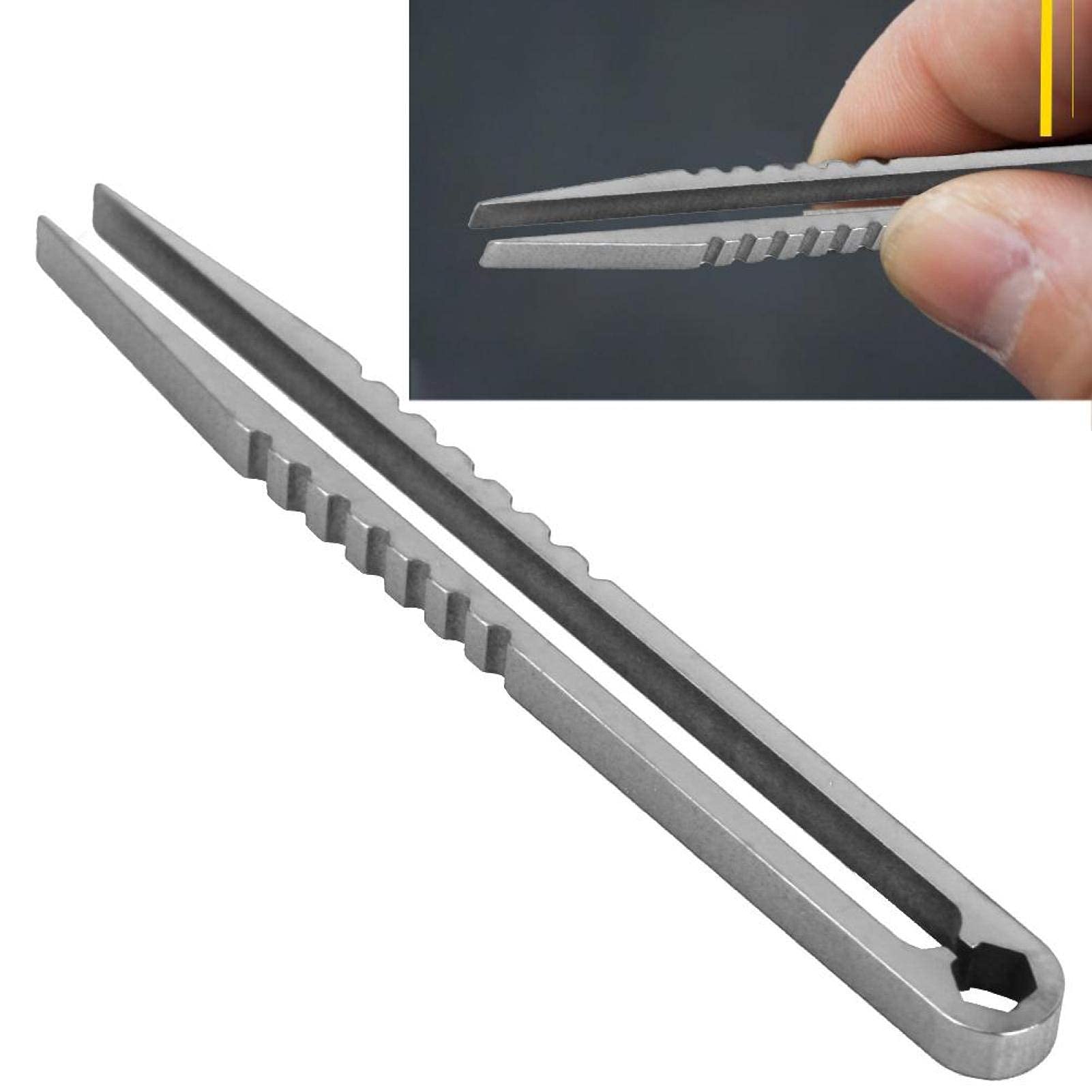 2er Set Mini-Titan-Pinzette – Leicht, Rostfrei & Perfekt Für EDC, Outdoor Und Heimwerker