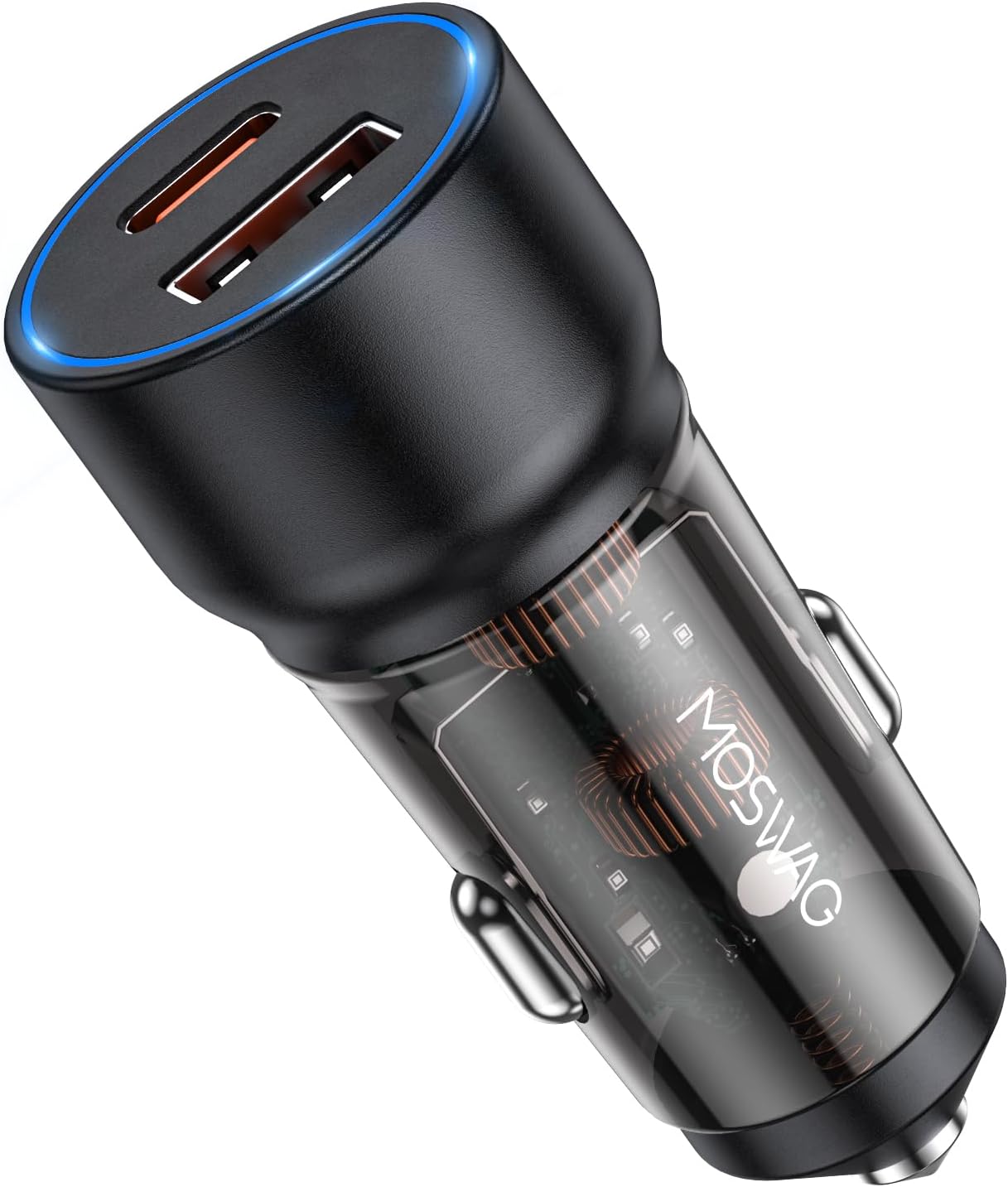 MOSWAG 75W USB C Car Charger PD 45W & QC3.0 Fast Charging Cigarette Lighter for MacBook, iPhone, Samsung, Galaxy, iPad, Google Pixel, LG, Moto, USB-C Port, Black MOSWAG 75W USB C Car Charger PD 45W & QC3.0 Fast Charging Cigarette Lighter for MacBook, iPhone, Samsung, Galaxy, iPad, Google Pixel, LG, Moto, USB-C Port, Black