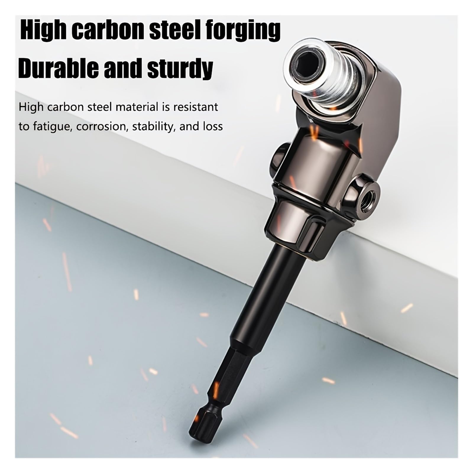Adattatore angolare elettrico ad angolo di 90/105 gradi - Supporto magnetico per punte albero flessibile Accessorio per cacciavite elettrico