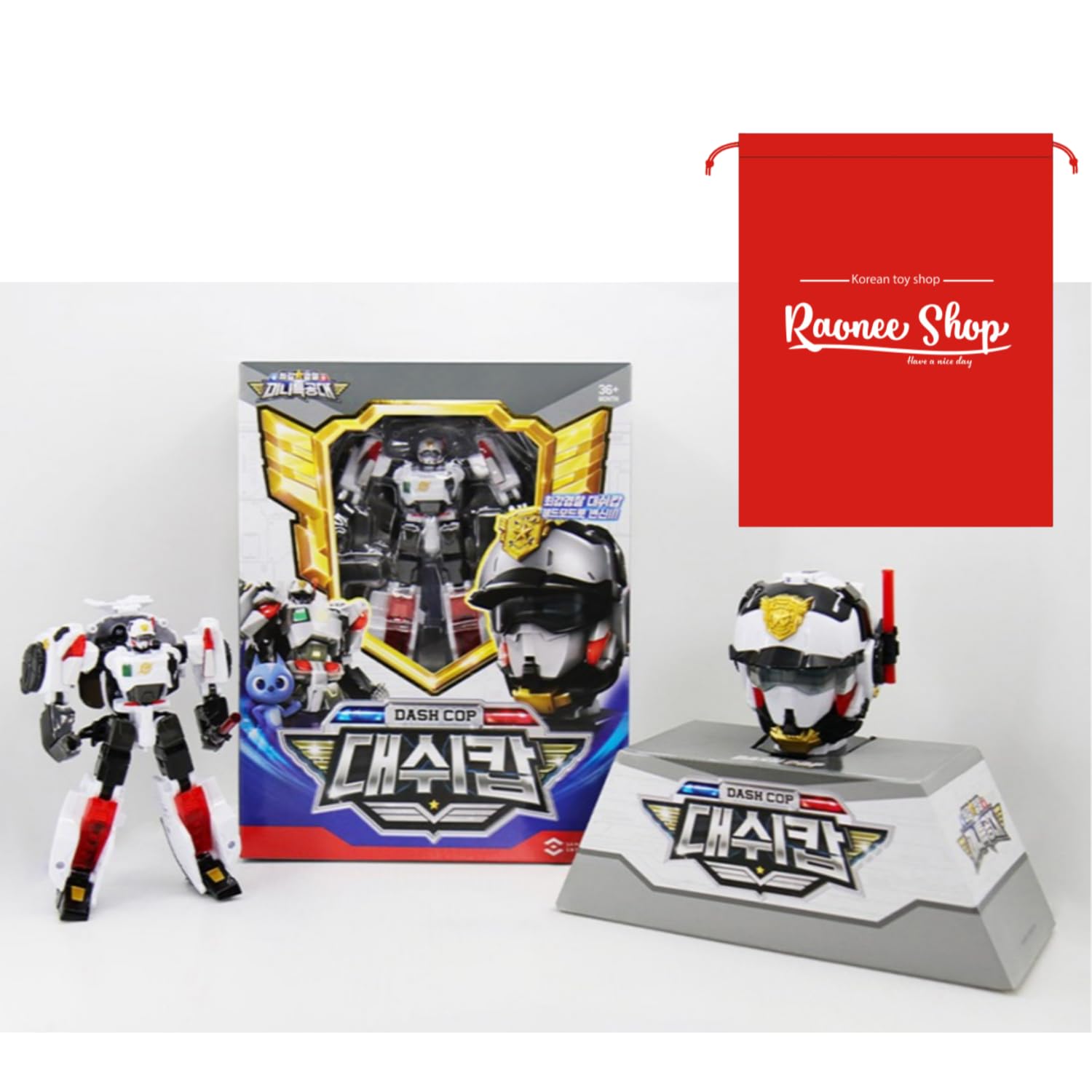 RaoNEE Mini Force miniforce Strongest Police Season 6 Robot Series 9_Dash COP(White)