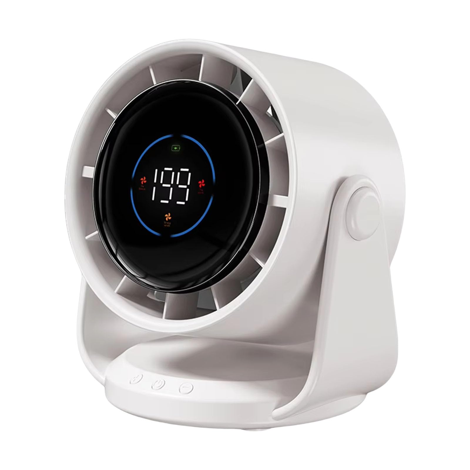 Buxuaaaa Quiet Powerful Fan Digital Display Fan 4000mAh Battery Texture Suitable for Bedroom and School Use Quiet Operations