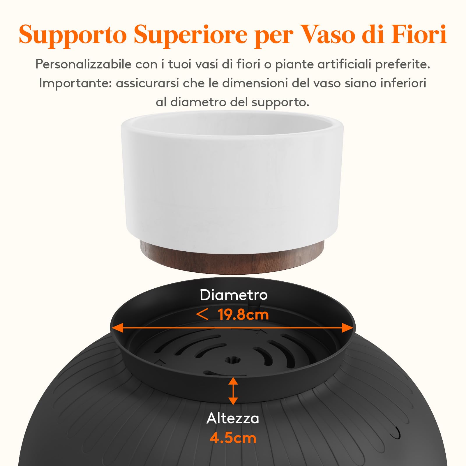 Lifewit Lettiera Gatto con Deodorante e Filtro a Carboni Attivi, Toilette per Gatti per Soggiorno, Camera da Letto e Angoli, Lettiera a Forma di Vaso con Paletta, 48 x 48 x 50 cm, Nero