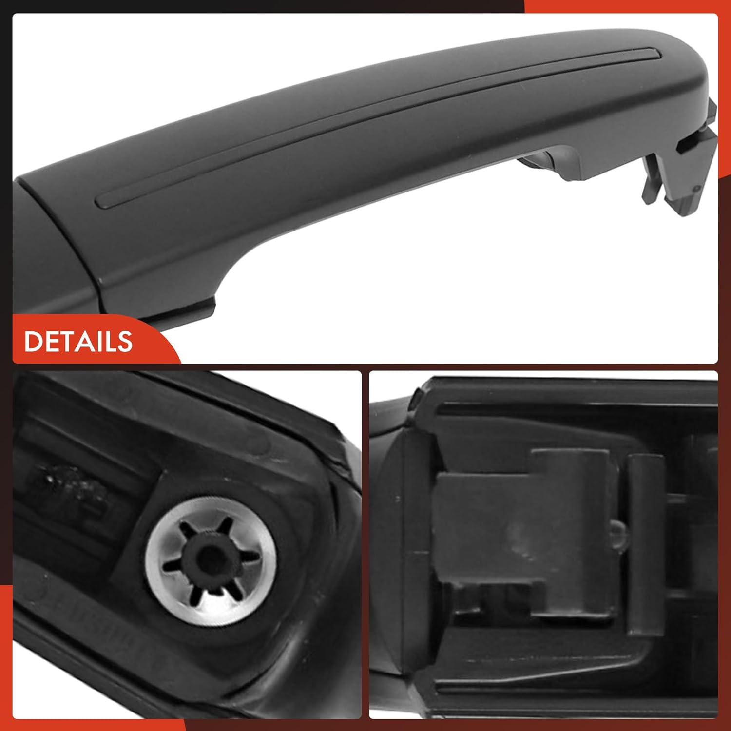 A-Premium Front Right or Rear Left or Rear Right Exterior Door Handle Compatible with Ford Taurus 2010-2019, Police Interceptor Sedan 2013-2019, Special Service Police Sedan 2014-2018, Smooth Black