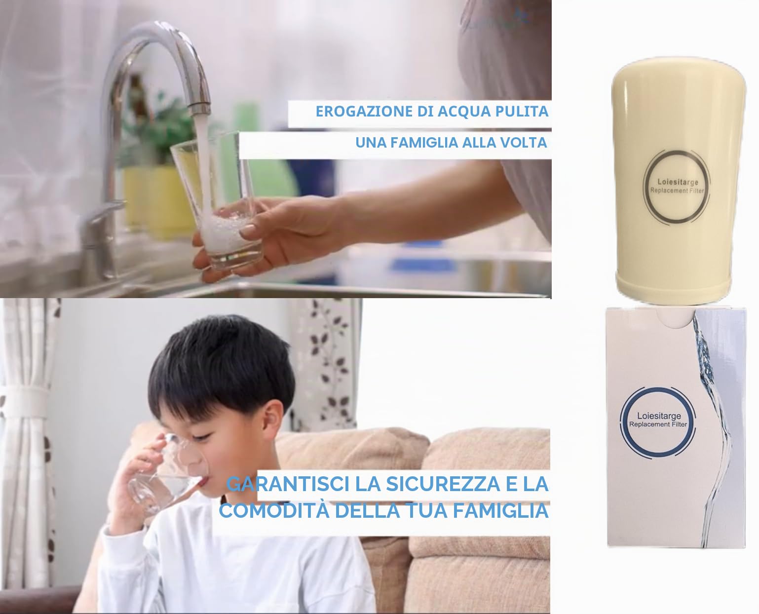 Filtro dell'acqua di alta qualità di ricambio, rimozione del cloro per Leveluk Kangen 8-1 pezzi (sostituzione filtri HG-N e K-8)