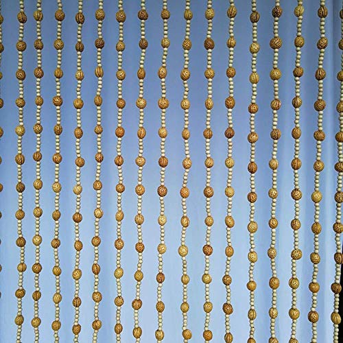 Rideau de perles en bois pour cacher un placard facilement - 6