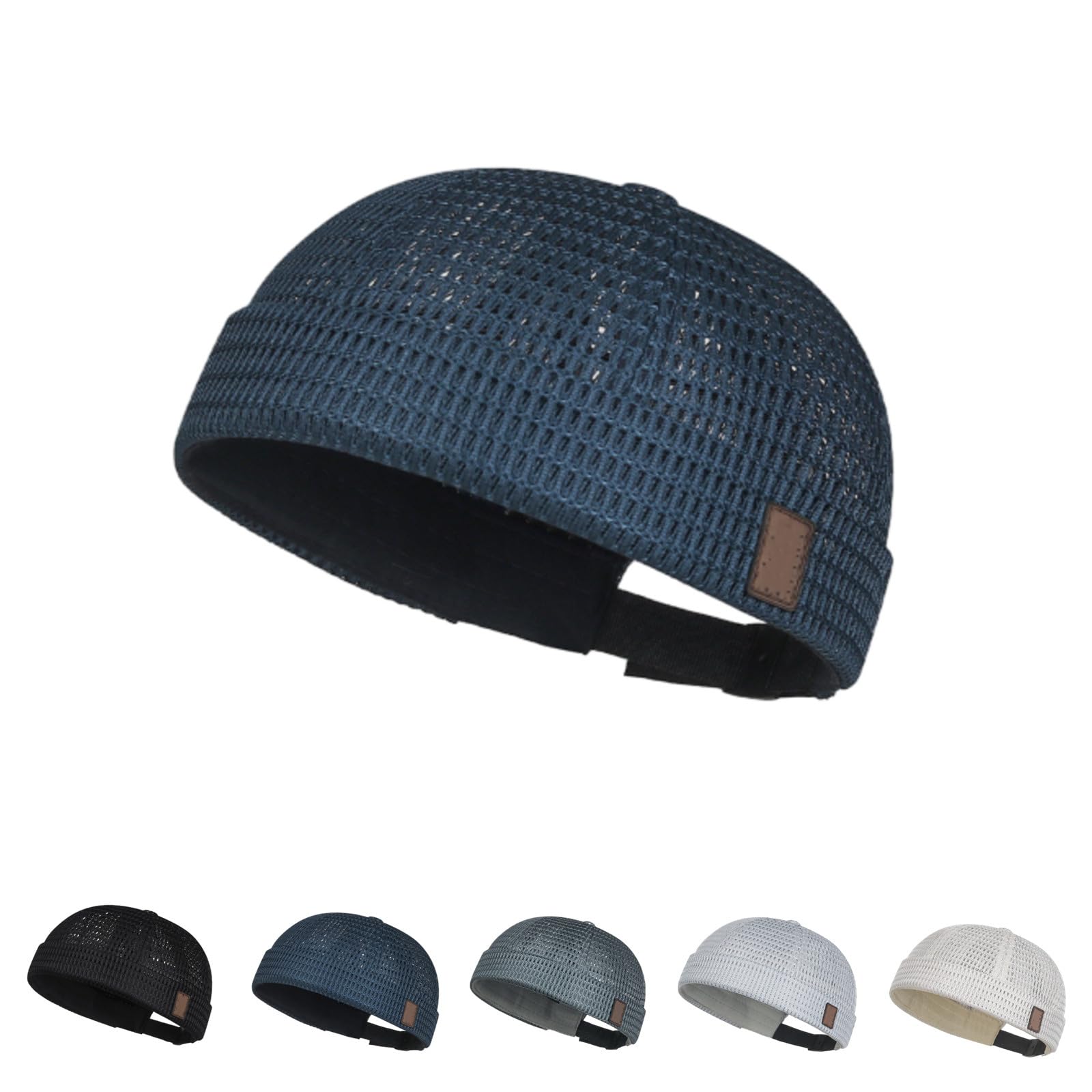 Tyiiplus Hat, Men's Breathable Brimless Docker Hat – Lightweight Mesh Skull Cap for Summer Outdoor Wear — view 10