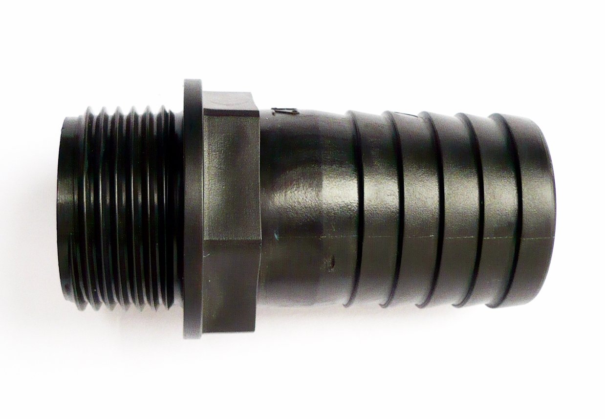 Barbed Hose Tails to BSP Thread. (32 mm (1.1/4") x 1" BSP Thread (Pack of 2))