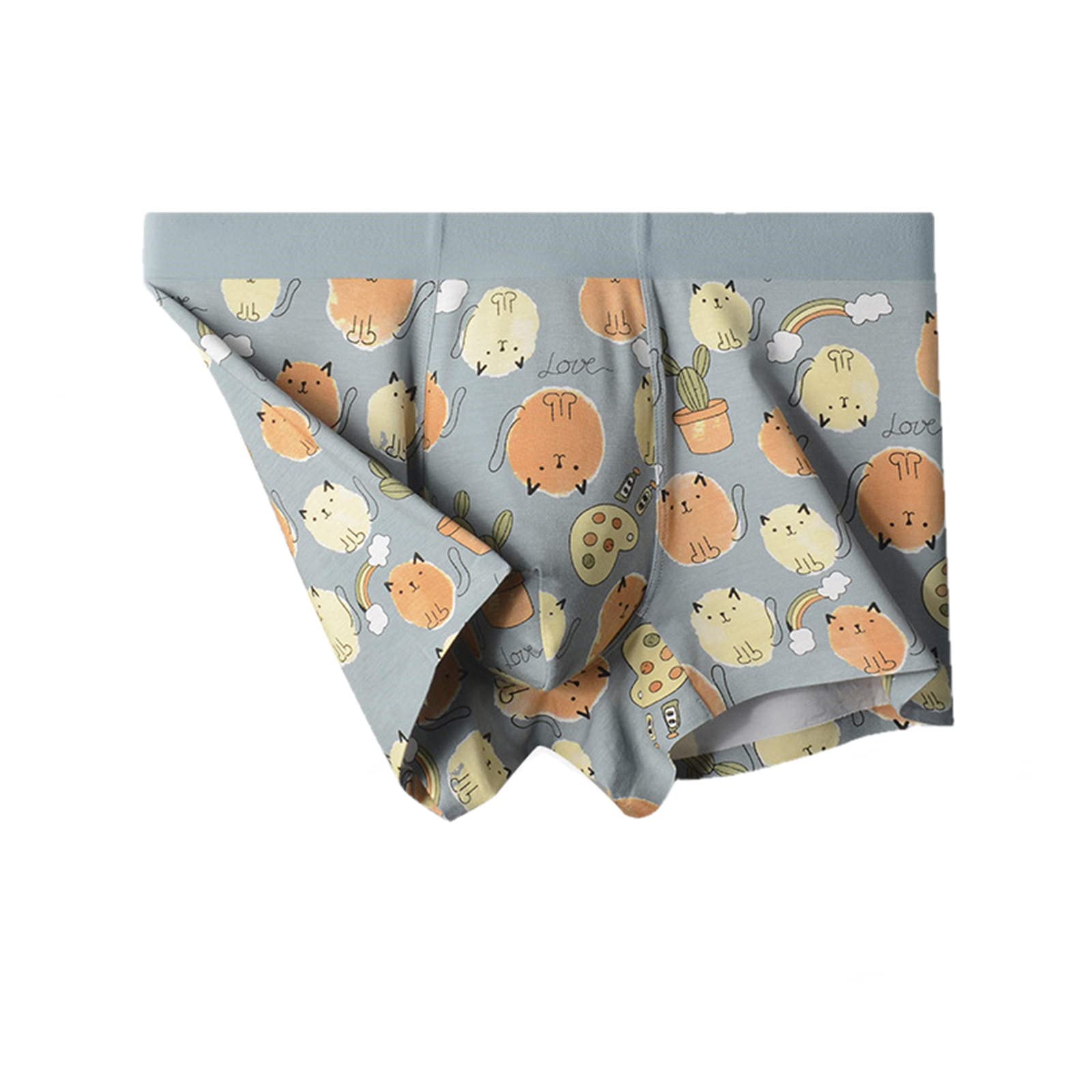 Boxer Uomo Stampa Modale Senza Soluzione di continuità Comodi Busher Busher Busker Traspositivi 2 Pacchetti-26,3XL 80-90Kg