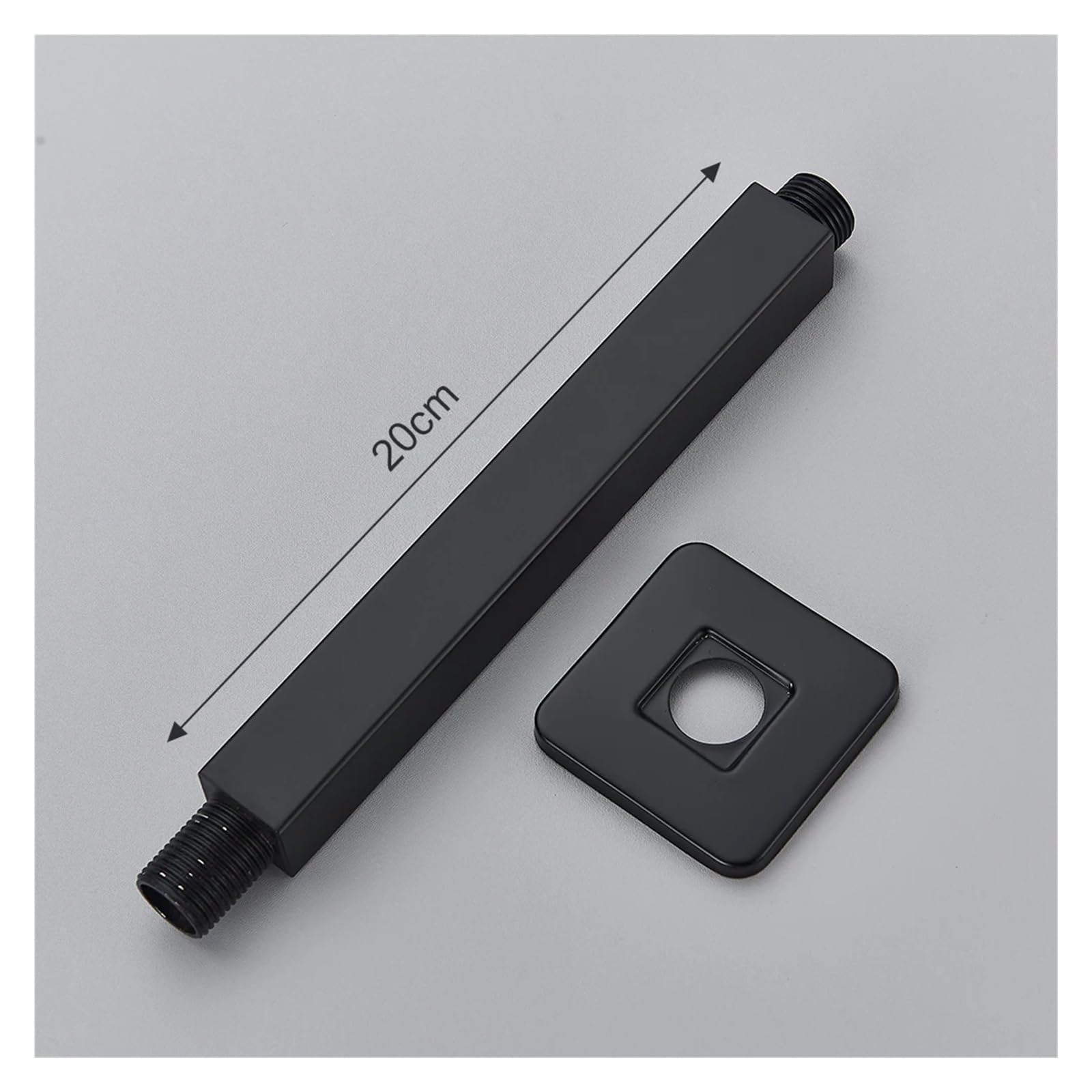 GUYTRM Cabezal de ducha de brazo fijo for montaje en pared y techo, brazo de ducha negro, soporte for cabezal de ducha de baño lingli(Nickel A1)