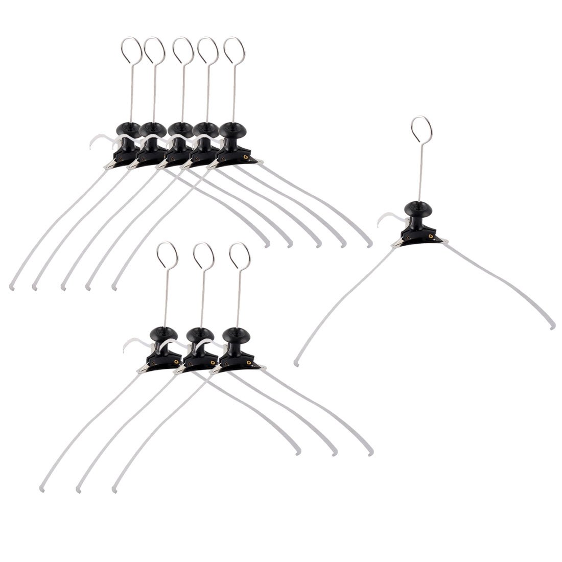 Qtqgoitem Metal Kitchenware Anti-Scald Plate Dish Pot Bowl Three Claw Clip 8pcs Silver Tone (Model: dff 717 168 c83 8e6)