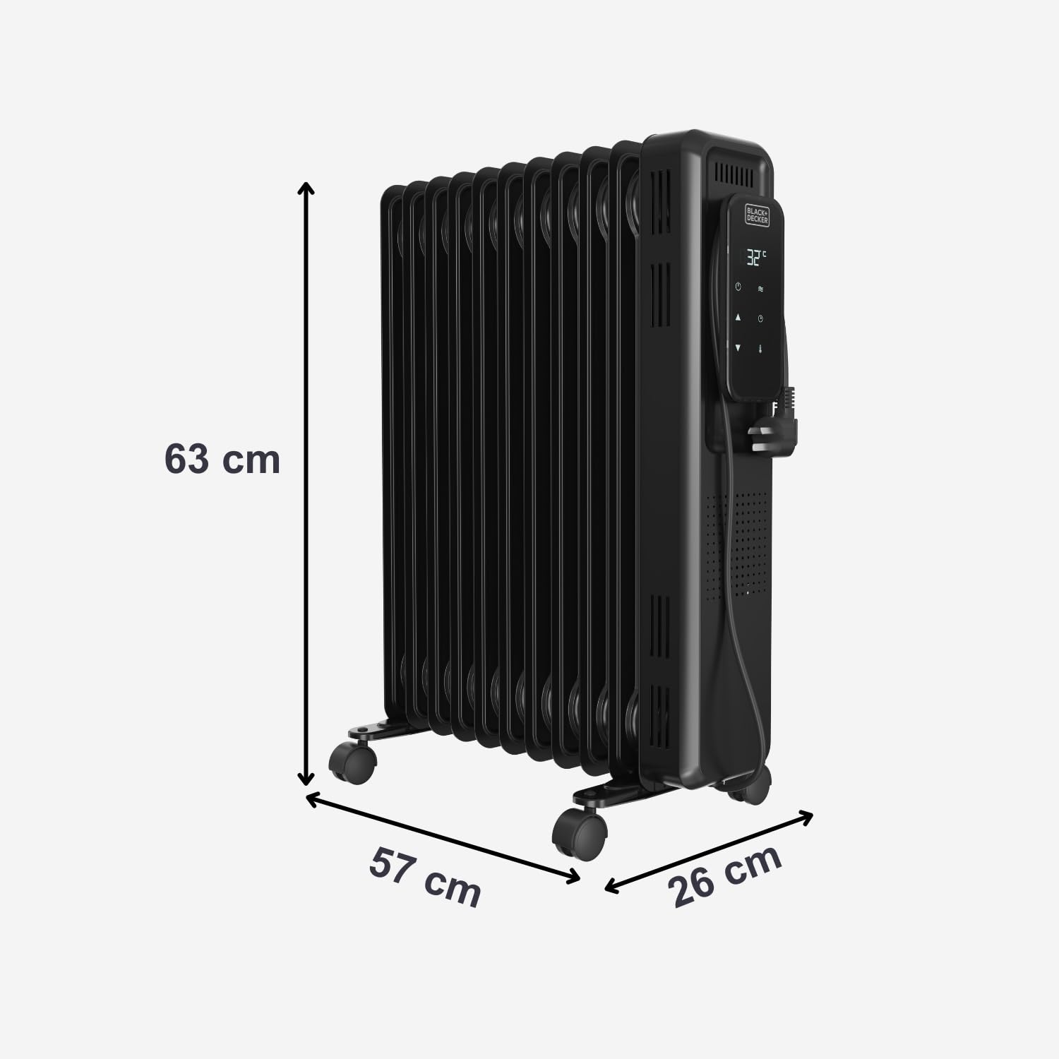 Black+Decker Grill gazowy BXOG7200F | 2 palniki 3,6 kW | ruszt żeliwny | Łatwe czyszczenie | Termometr ze stali nierdzewnej | Elastyczny obszar gotowania | Kółka obrotowe