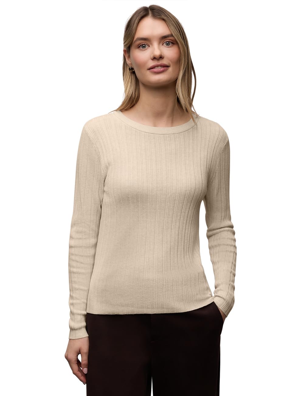Street One Damen Pullover mit Rippstruktur
