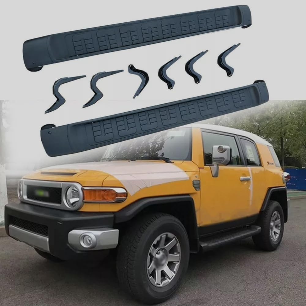 Fits for FJ Cruiser 2007-2016 Side Step Running Board Nerf Bar Protector Guards Black