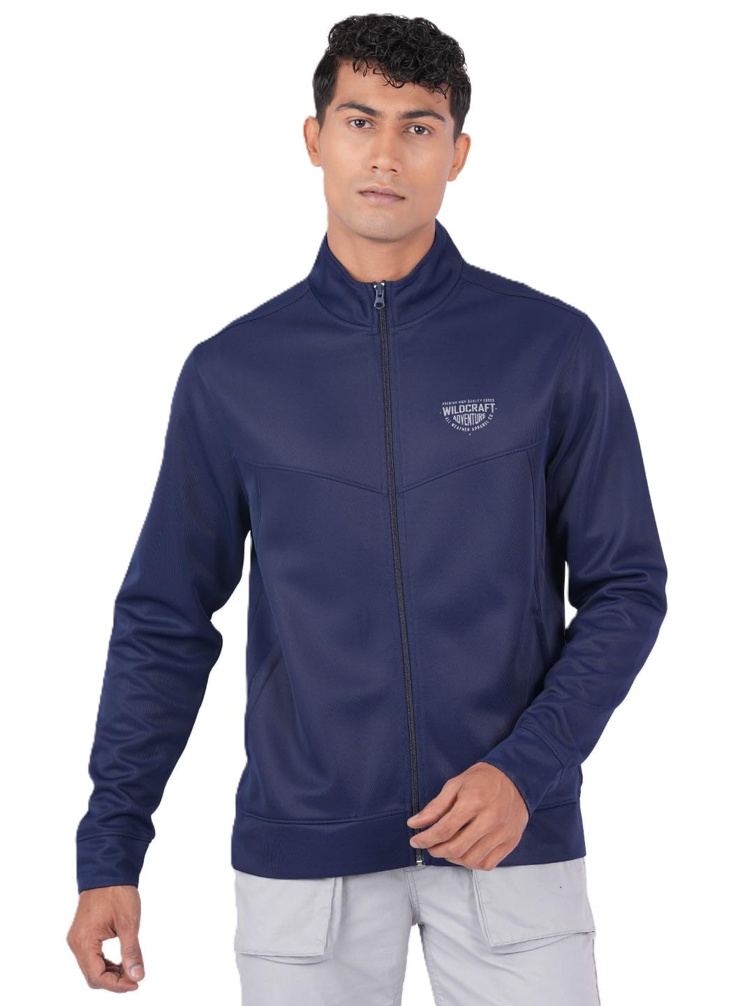 wildcraft Men High Density Trainer Jacket|Stand Collar|Set-in Sleeves|Solid Knitted Fabric & Front Zipper-picture-48