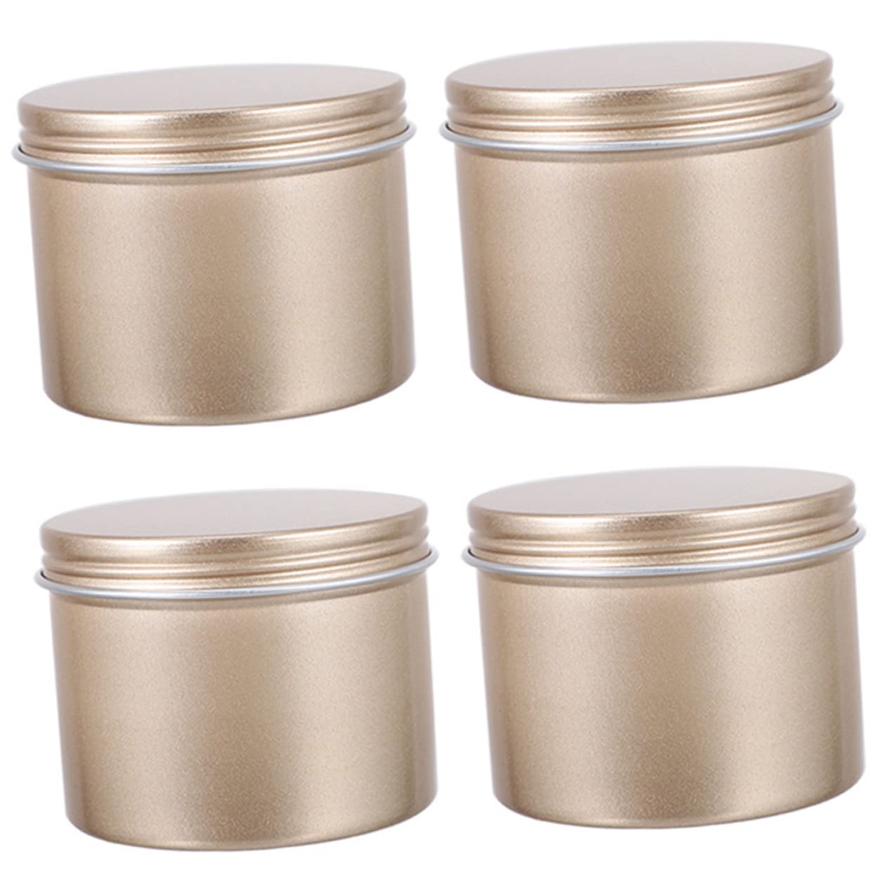 Angoily Candle Tin Containers Set 4 Small Jars for Candle Storage Aluminum Can Jars