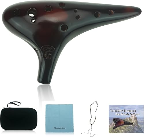Ocarinawind "Sound of Mountain" 12 hoyos Alto C Ocarina Ocarina Obra maestra de Strawfire Coleccionable Instrumento Musical Idea de Regalo