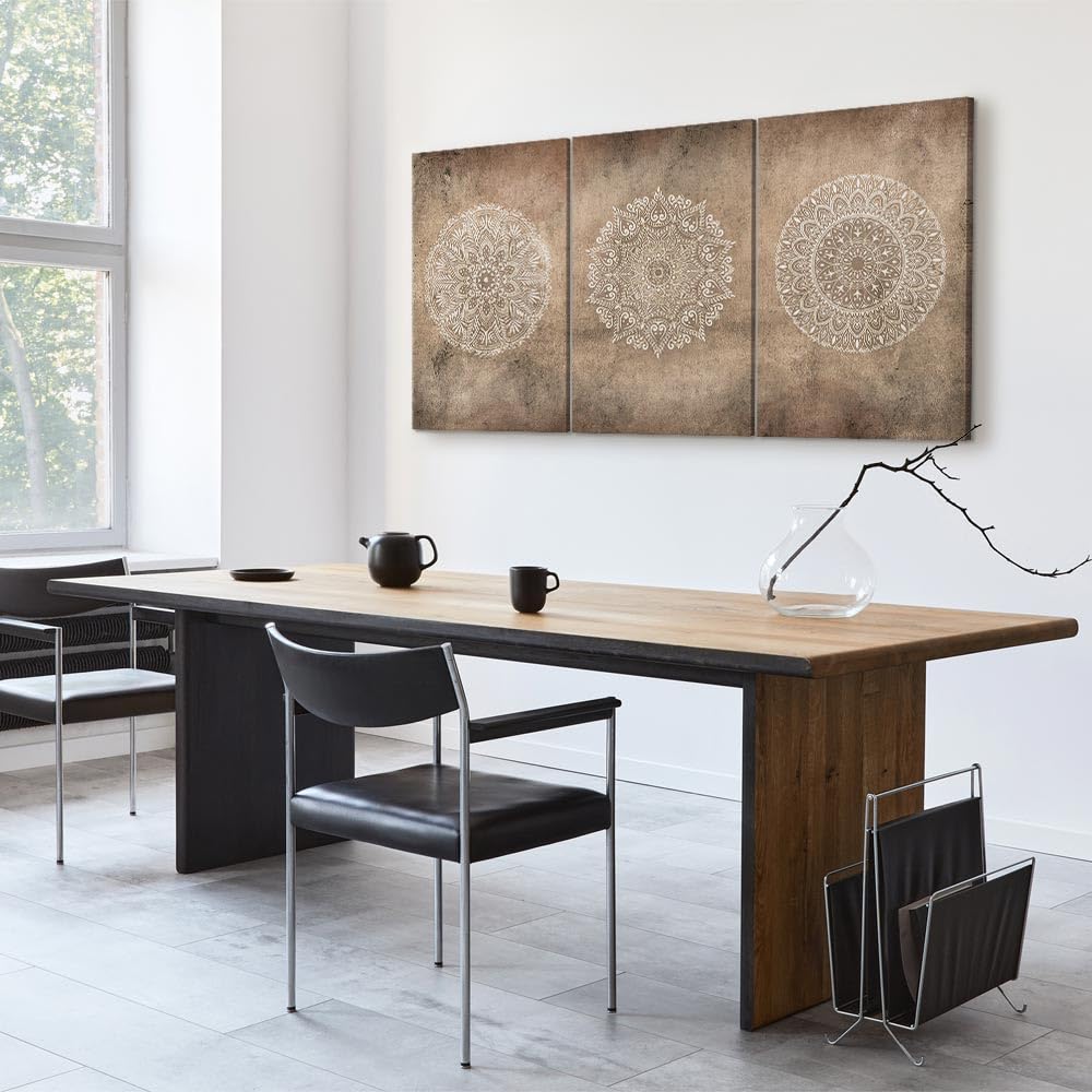 murando - Leinwandbild Set Struktur-Wandbilder 3er, 180x90 cm, 3-teilig | Hochwertige Leinwand, sofort aufhängbar, ideal fürs Wohn- oder Schlafzimmer, wasserfest und lichtecht, langlebig, stilvoll