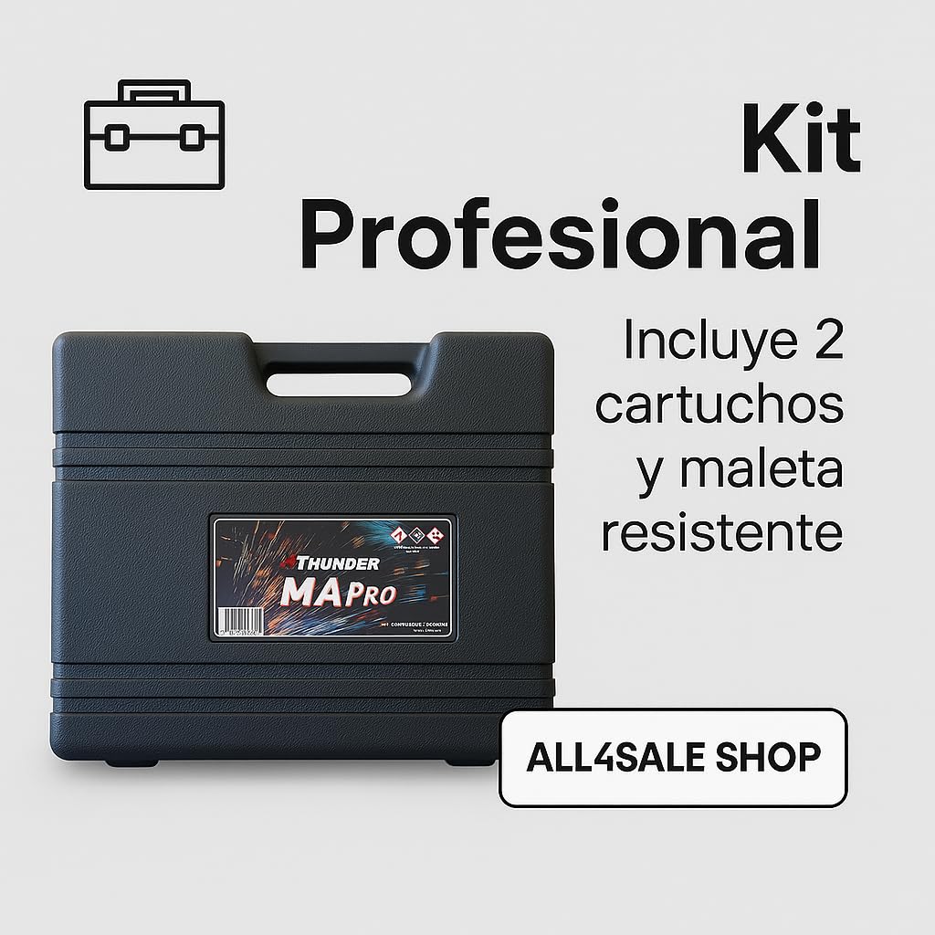 KIT MALETA SOLDADURA SOPLETE + 2 CARTUCHOS GAS MAPP PRO THUNDER PROFESIONAL