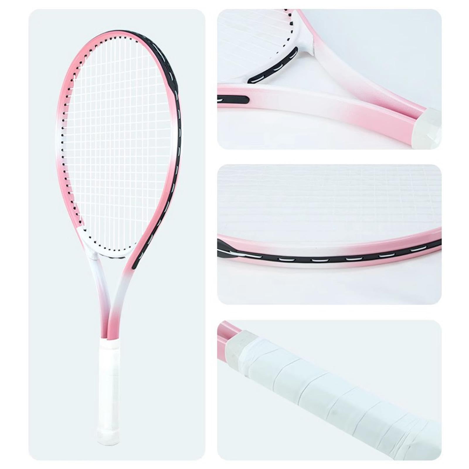 perfeclan Raqueta de Tenis de Agarre cómodo, Profesional, práctica, portátil, Ligera, con encordado previo.