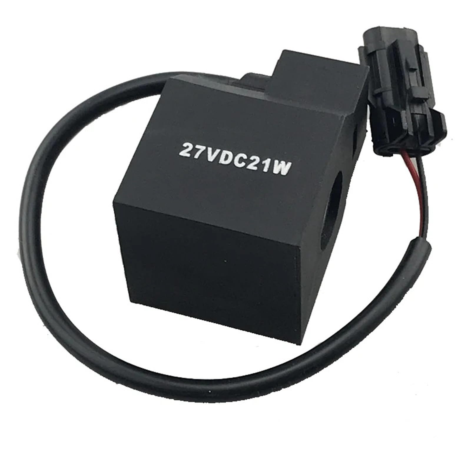 Excavator R510-5 R210-9 Pilot Travel Fast and Slow Gear Solenoid Valve Coil DC24V DC12V 21W(DC24V with Wire Plug)