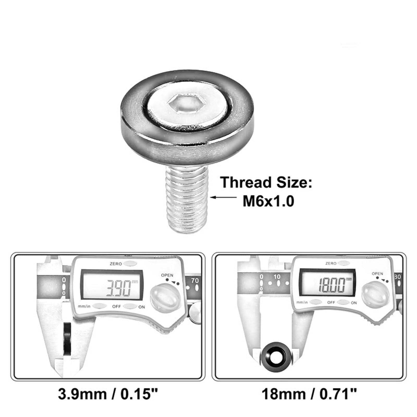 Für Motorräder 6pcs M6 Finishing Countersunk Bumper Unterlegscheiben, Dichtung Schraube Motorraum Kleid Für Up Fastener Kit Fastener Kit