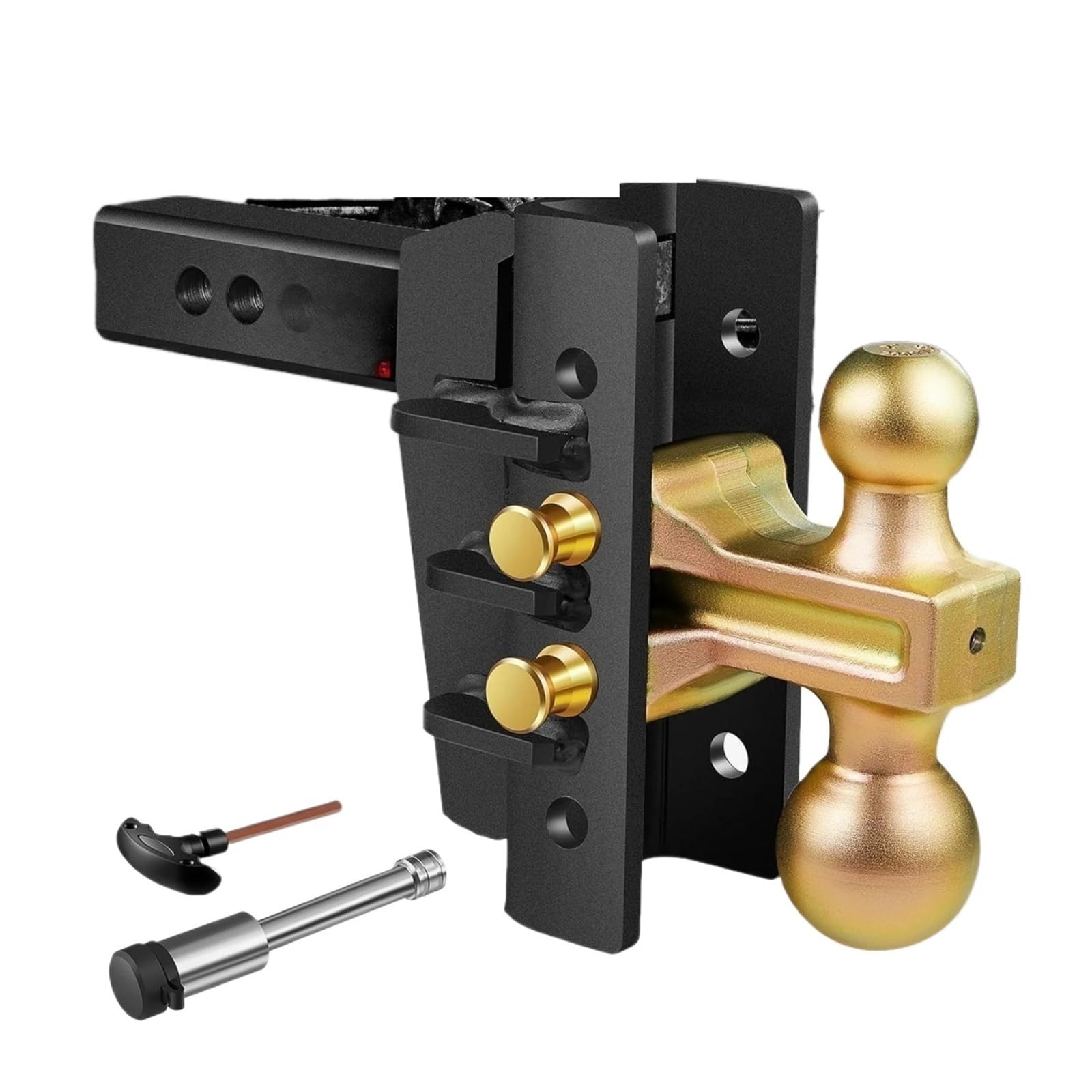Gancio di Traino, Gancio di Traino Regolabile Adatto for ricevitori da 2 Pollici, Altezza/Discesa 6, Ganci a Sfera 2" e 2-5/16" con 25.000 libbre