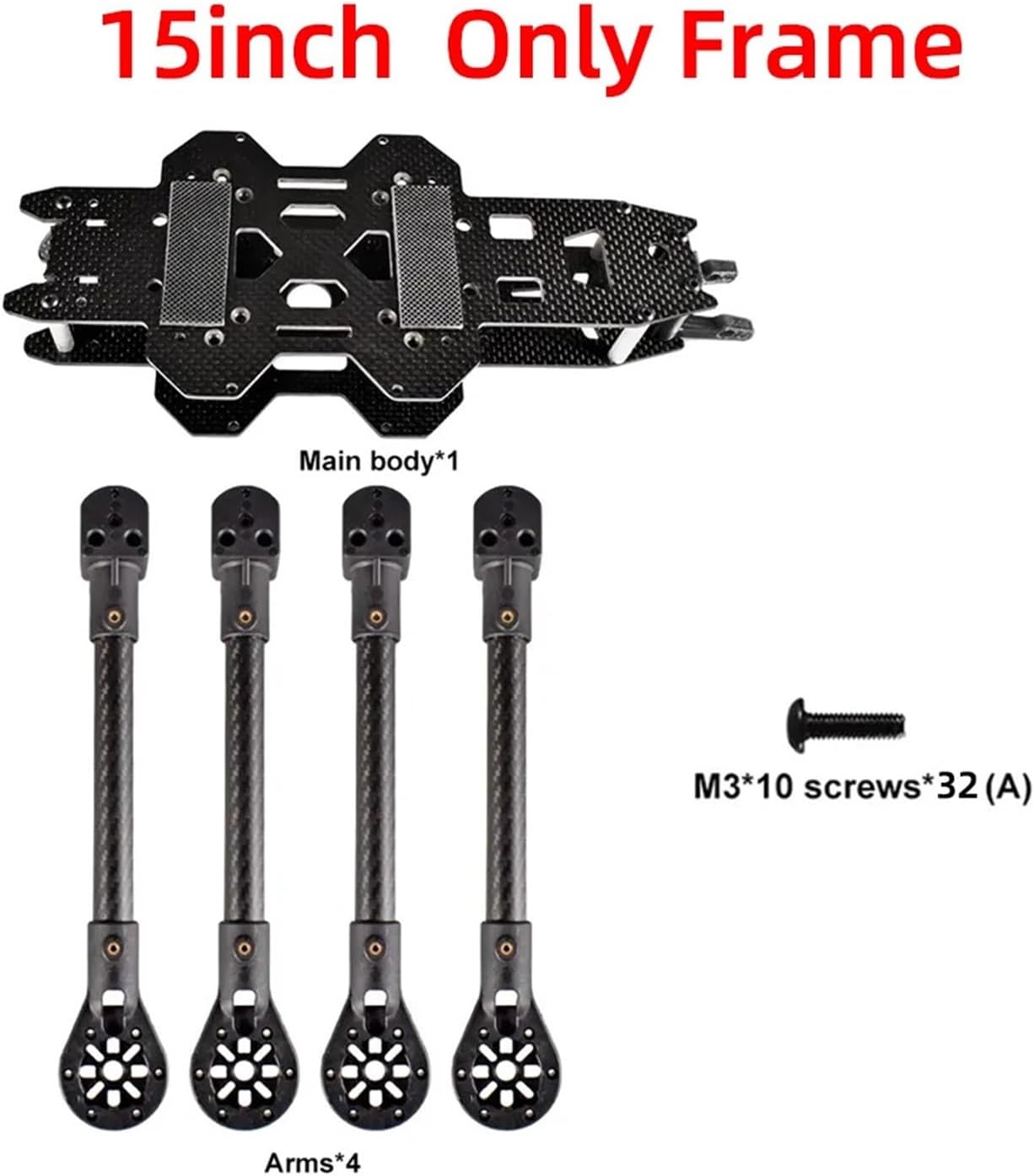 Compatible for 9IMOD, FPV Freestyle Frame Kit Drone Fram 13/15inch Carbon Fiber Quadcopter with Print Parts for RC DIY Racing(15inch-Large Tripod)