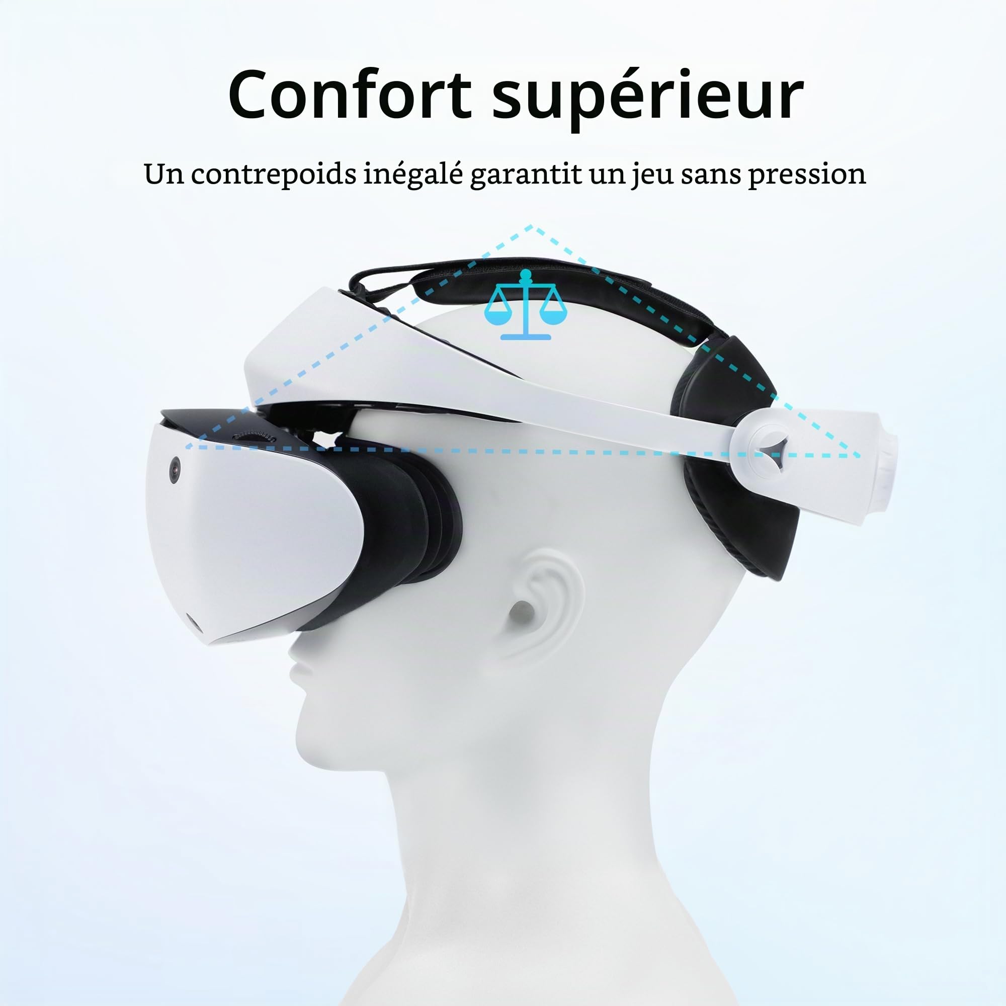 AMVR CM1 Kit confortable compatible avec les accessoires PS VR 2, doux et confortable, équilibre du poids, respirant