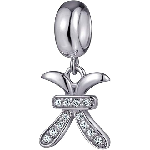 12 Zodiac Sign Charms for Charm Bracelets - 925 Sterling Silver Constellation/Horos...