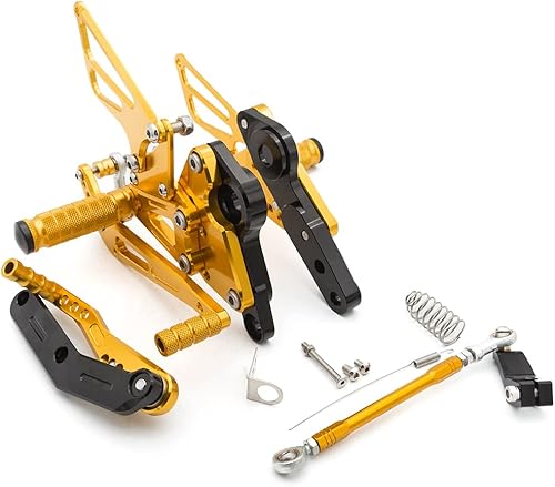 Miniatura 11 de CNC MT09 13-20 - Juego de clavijas traseras ajustables para motocicleta, pedal de cambio de freno compatible con FZ-09 MT09 2013 2014 2015 2016 2017