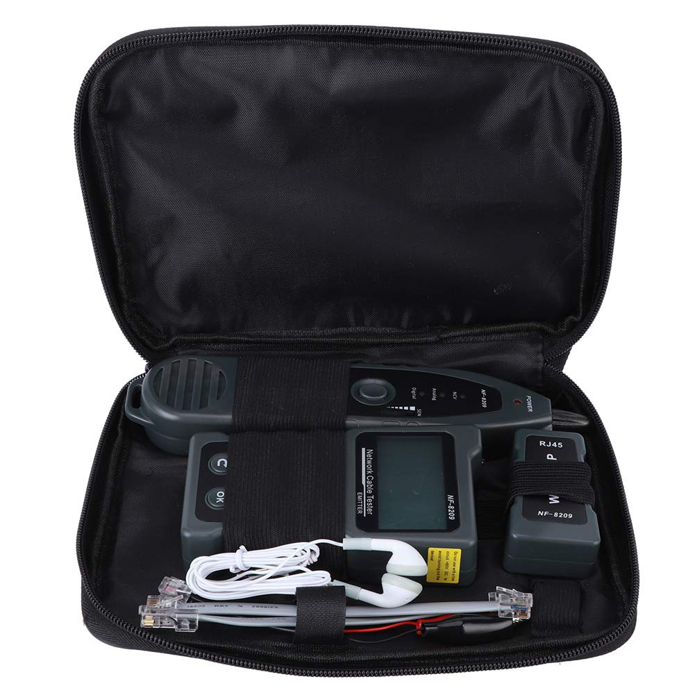 Netzwerkkabeltester, industrieller Kabeltester, LAN-Netzwerkkabelsuchsensor, NF-8209 ABS mit Kopfhörer für den industriellen Einsatz
