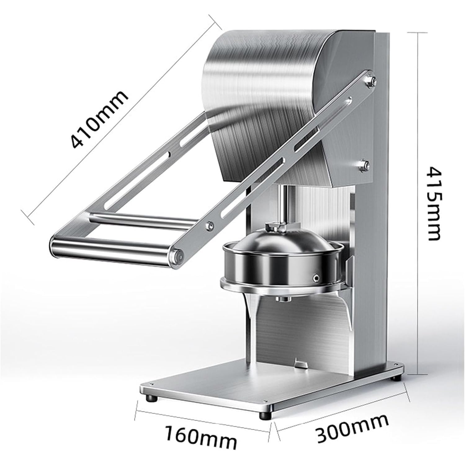 Máquina exprimidora de prensa manual, acero inoxidable, 99.9% de rendimiento de jugo, base antideslizante, exprimidor de encimera resistente para jugo de naranja y limón